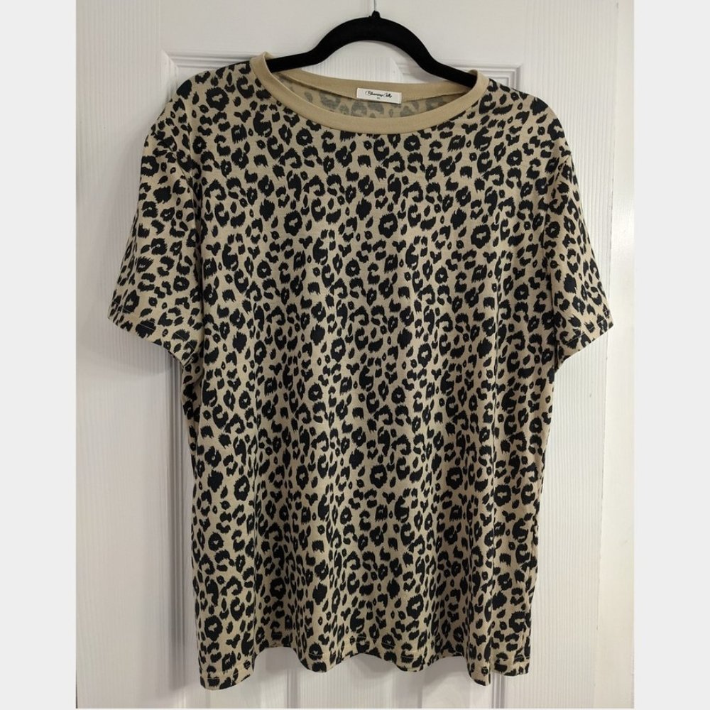 Blooming Jelly Leopard Print Top -- XL